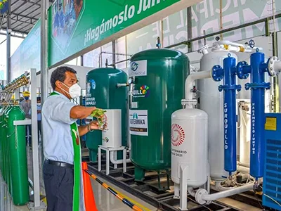 Geradores de oxigênio medicinal para comunidades de alta altitude no Peru