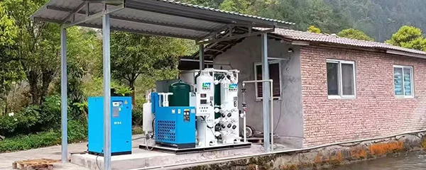 Sistema industrial de oxigênio para uma empresa de aquicultura na Arábia Saudita