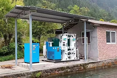 Sistema industrial de oxigênio para uma empresa de aquicultura na Arábia Saudita